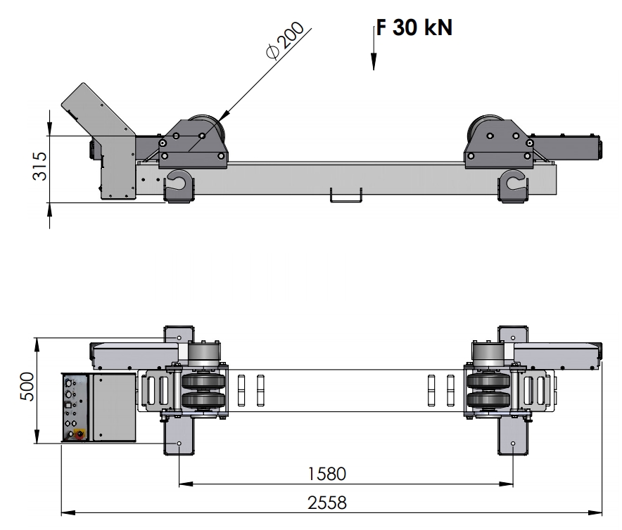 R3002/2 Rollenbock- Drehvorrichtung (A+B)